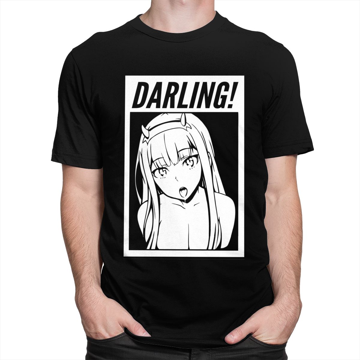 Darling Anime Girl T-Shirt - black / S