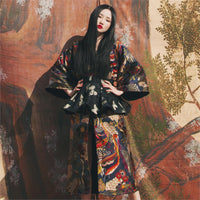 Thumbnail for Riverside Jacquard Japanese Style Kimono - KIMONO