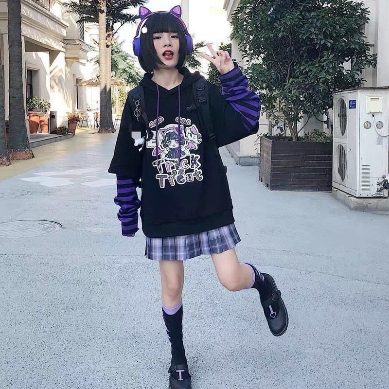 E-Girl Kawaii Anime Gothic Hoodie - SWEATSHIRT