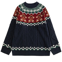 Christmas Cookie Loose Knit Sweaters - Green / M - Sweater