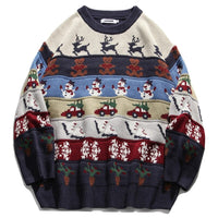 Thumbnail for Christmas Elk Snowman Crewneck Sweaters - Sweater