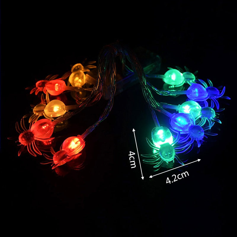 Halloween Pumpkin Ghost Spider Led Light - 1.5m Colorful -