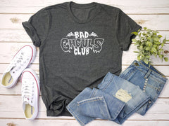 Bad Ghouls Club T-shirt - Dark heather / S - T-Shirt