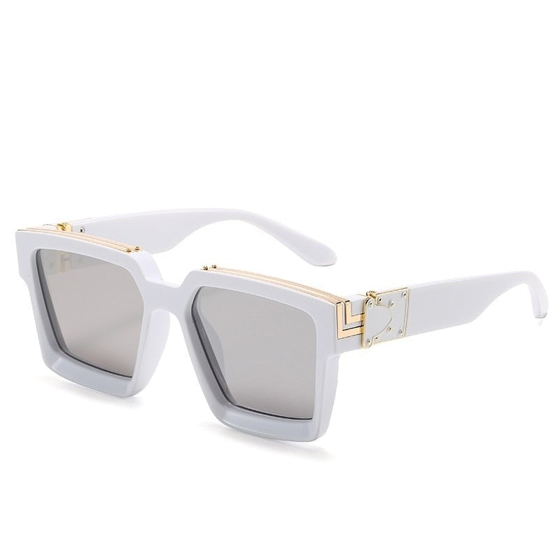 Luxury Frame Anti Glare Square Sunglasses - Gray / One Size