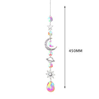 Thumbnail for Crystal Windchime Ornament Star Moon Pendant - 18