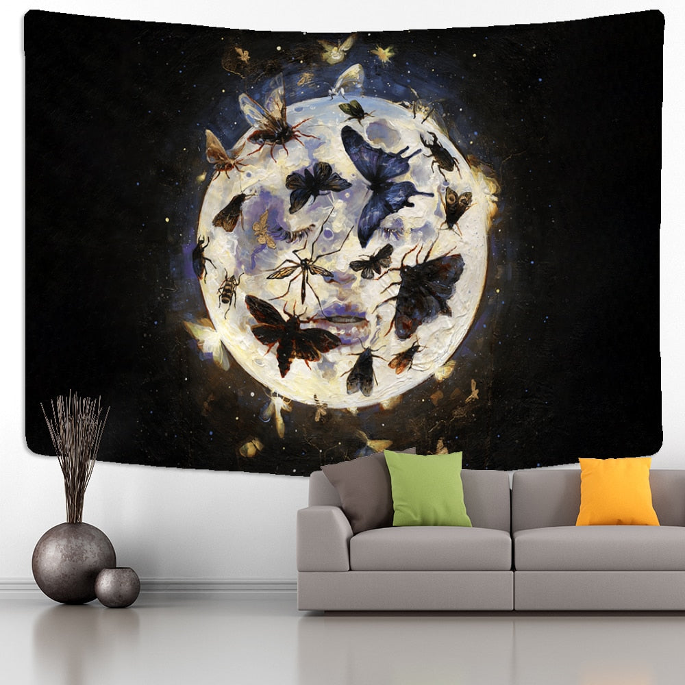 Psychedelic Butterfly Tapestry Wall - A / 95x70cm