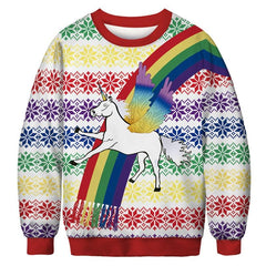 Unicorn Ugly Christmas 3D Funny Sweatshirt - BFT063 / Eur