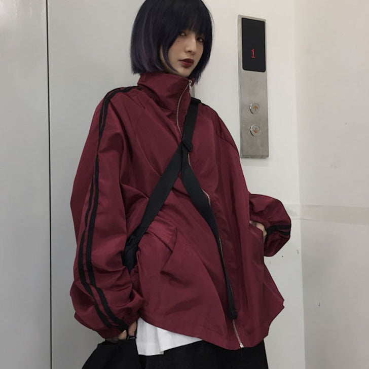Harajuku Sun-proof High Zipper Jacket - Jackets