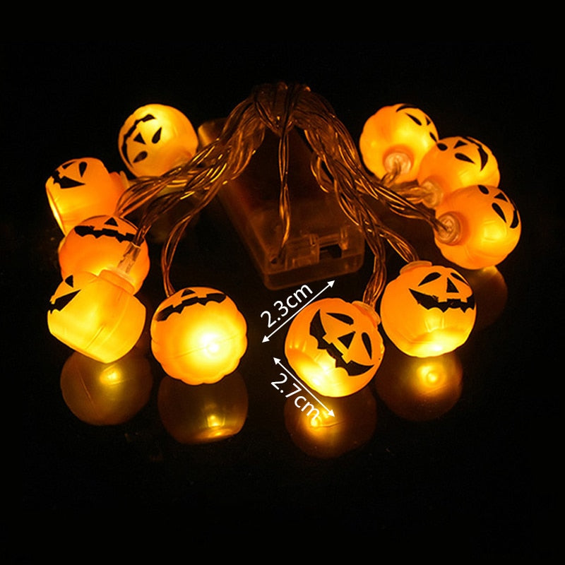 Halloween Pumpkin Ghost Spider Led Light - 1.5m StringA -