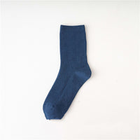 Thumbnail for Solid Colorful Socks - Navy / 34-41