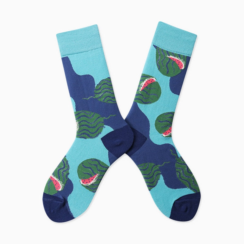 Creative Colorful Socks - Blue-Dark Blue / One Size