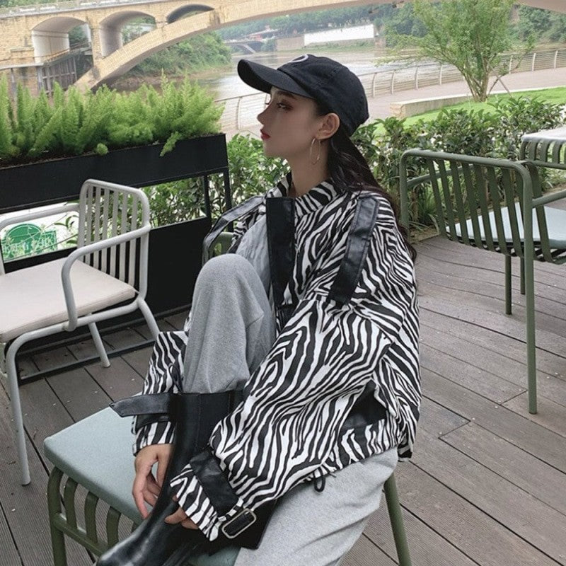 Cebra with large pockets Oversize jacket - Jacket