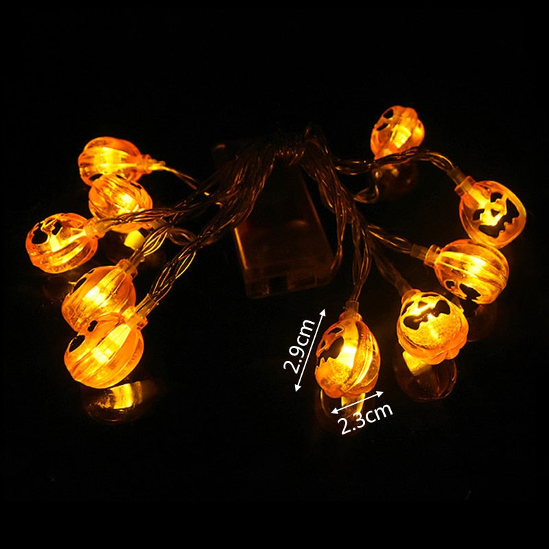 Halloween Pumpkin Ghost Spider Led Light - 1.5m StringB -