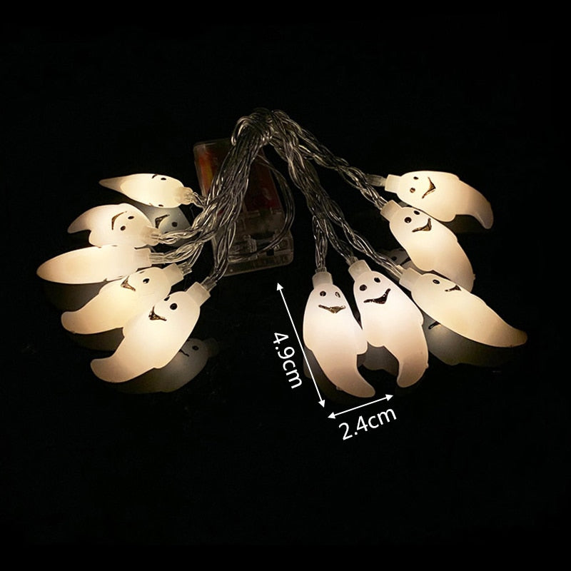 Halloween Pumpkin Ghost Spider Led Light - 1.5m String -