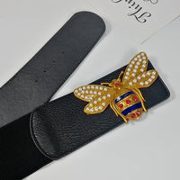 Thumbnail for Queen Bee Wide Cummerbunds Corset PU Leather Belt Elastic -