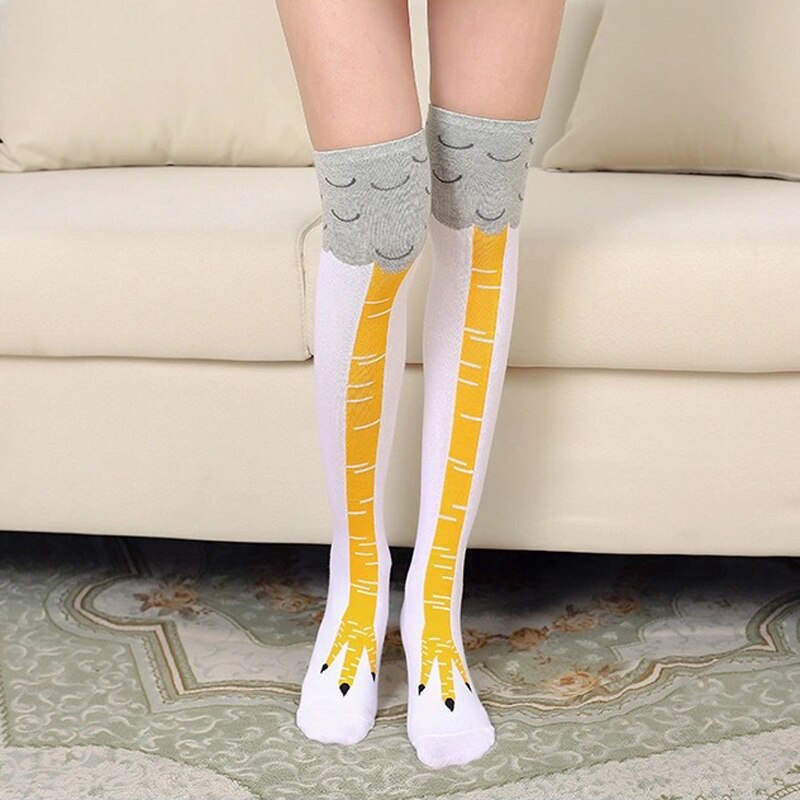 Chicken Paws Feet Socks - Gray-Yellow / One Size