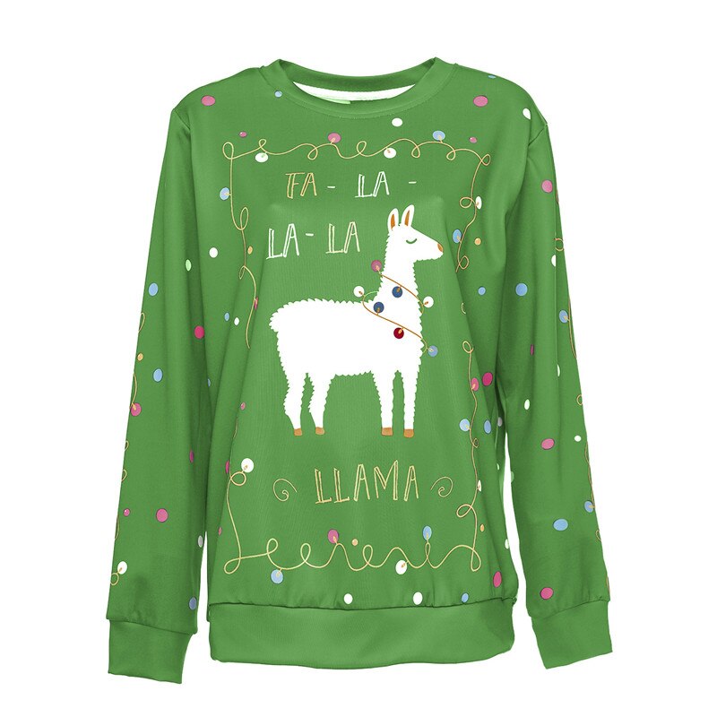Ugly Christmas Women 3D Print Sweater - Ligth Green / M