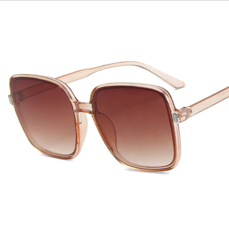 Oversize Square Sunglasses - Brown / One Size