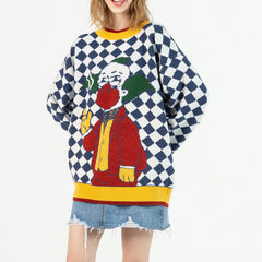 Harajuku Cartoon Krusty Sweater Pullover