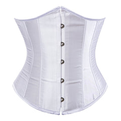 Steampunk Underbust Lace-up Corset - white / S