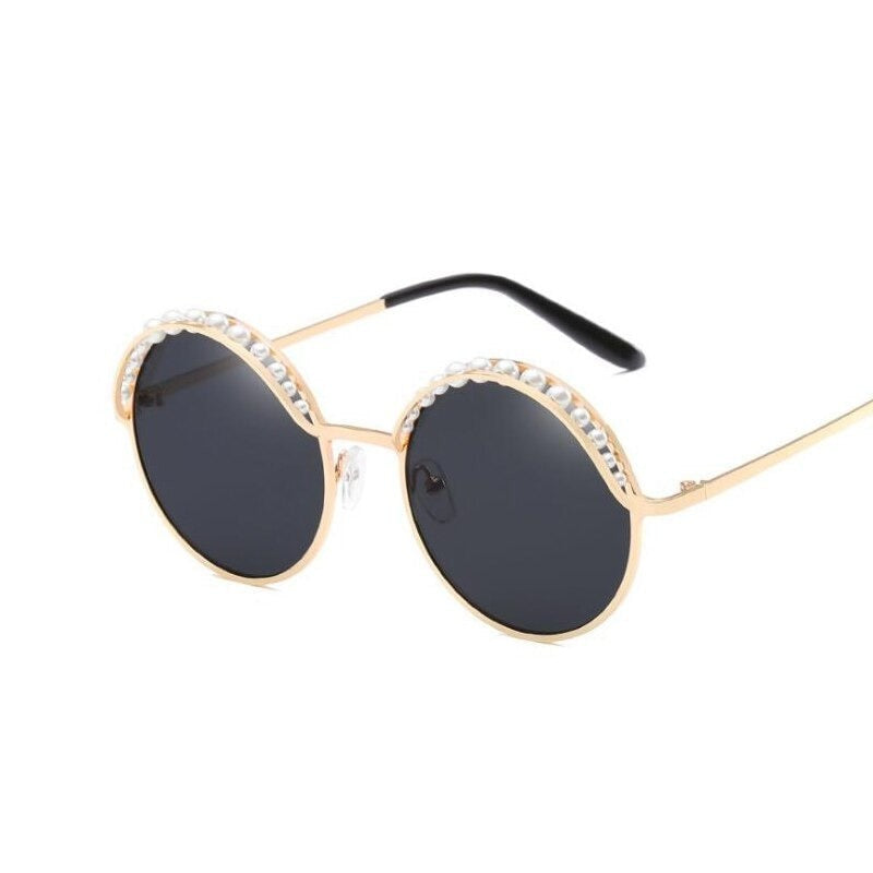 Round Imitation Pearls Sunglasses