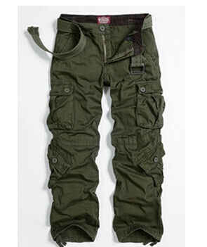 Multi Pockets Loose Baggy Hip Hop Cargo Pants - army green /