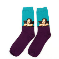 Thumbnail for Art Vintage Colorful Socks - Purple-Blue / All Code