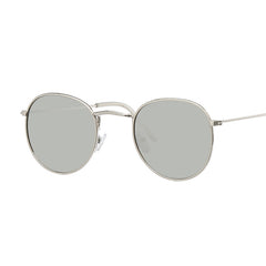 Round & Oval Sunglasses - Silver-Silver / One Size