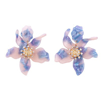 Thumbnail for Long Flower Earrings - Blue-Pink / One Size