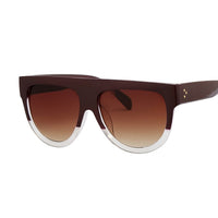 Thumbnail for Double Color Frame Sunglasses - Winered-Trans / One Size