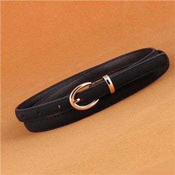 Solid Color PU Leather Belt