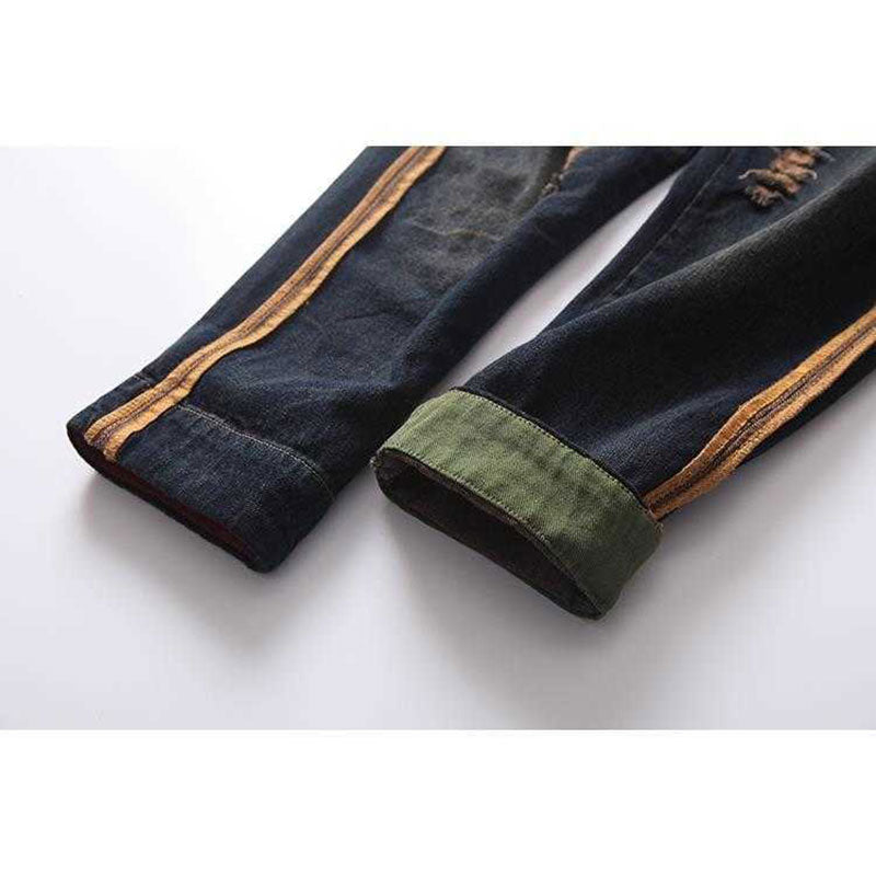 Korean Vintage Denim Patchwork Harem Pants