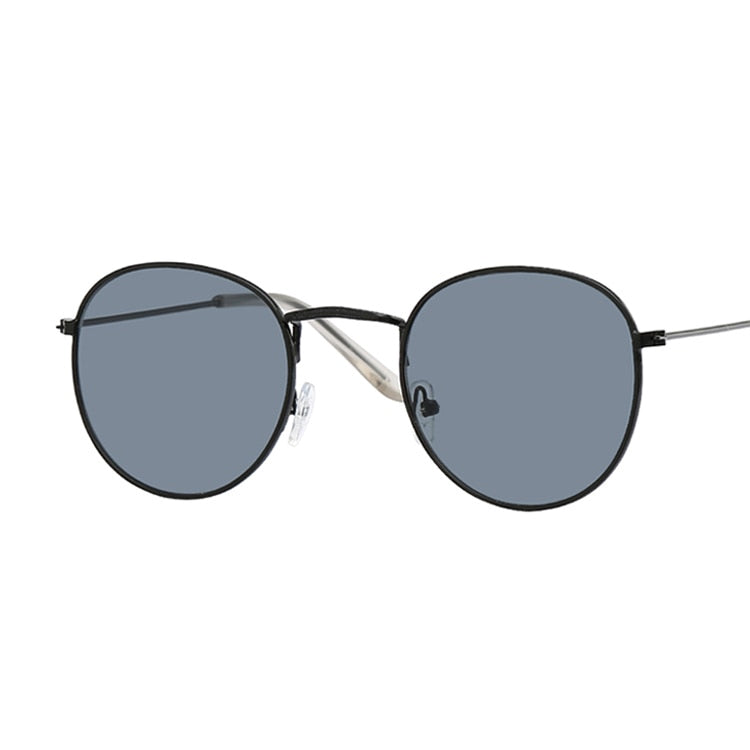 Round & Oval Sunglasses - Black-Gray / One Size