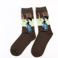 Thumbnail for Art Vintage Colorful Socks - Brown / All Code
