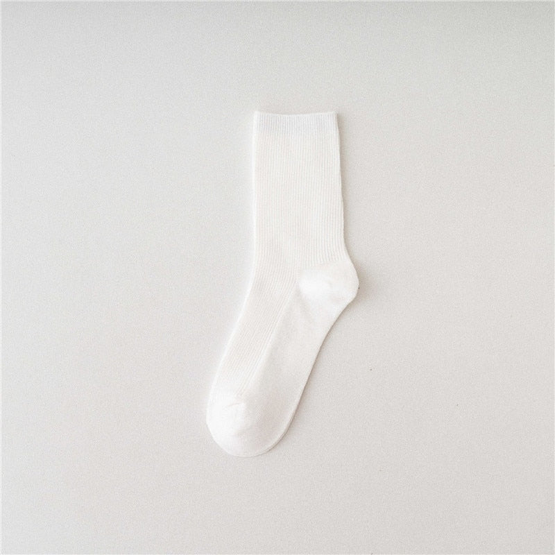 Solid Colorful Socks - White / 34-41