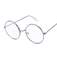 Thumbnail for Vintage Round Glasses Clear Lens Metal - Purple / One Size