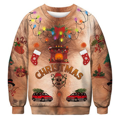 Ugly Christmas 3D Funny Sweatshirt - BFT036 / Eur Size M -
