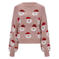 Thumbnail for Cute Christmas Knitted Sweater - Pink / S