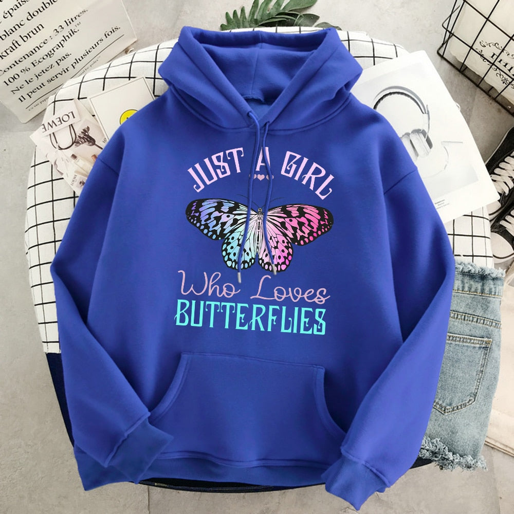 Psychedelic Butterfly Hoodie - Blue / S - Hoodies
