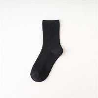Thumbnail for Solid Colorful Socks - Black / 34-41
