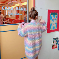 Rainbow Knitted Kawaii Sweater