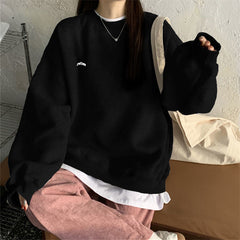 Aesthetic Plain Color Sweatshirt - Black. / S - Sweatshirts
