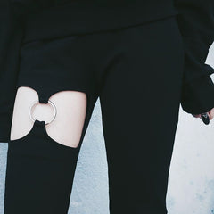 Gothic Dark Zipper Skinny Pants