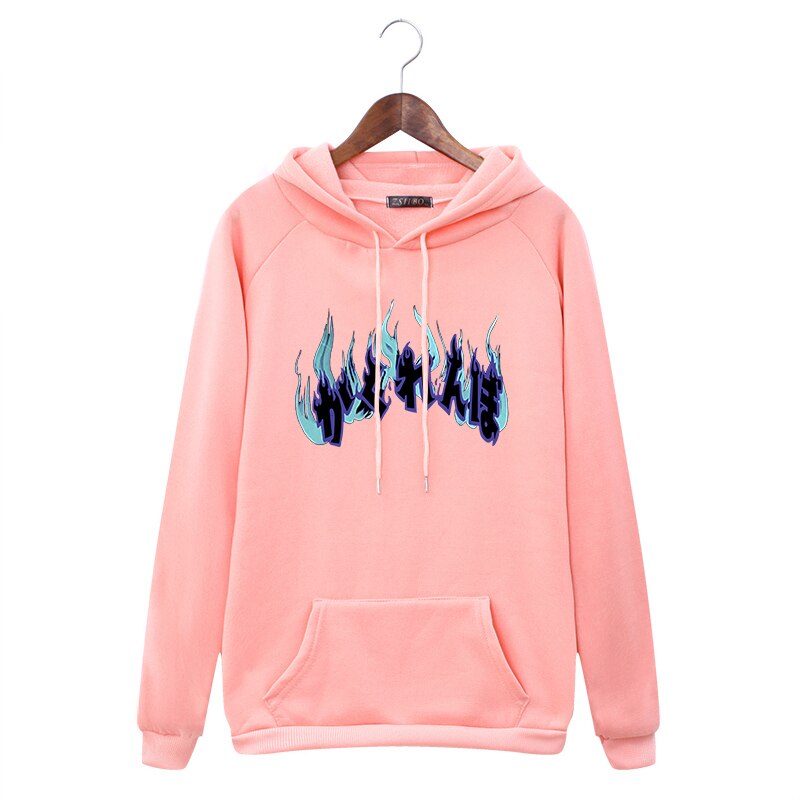 Dark Style Letters Japanese Oversize Hoodie - Pink / S -
