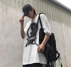 Anime Japan Style Gothic Oversized T-Shirts - White / S -