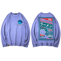 Thumbnail for Noodle Dish Japanese Harajuku Sweatshirts - Light Purple / M