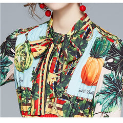 Fruit Vegetable Long Sleeve Dress - dress
