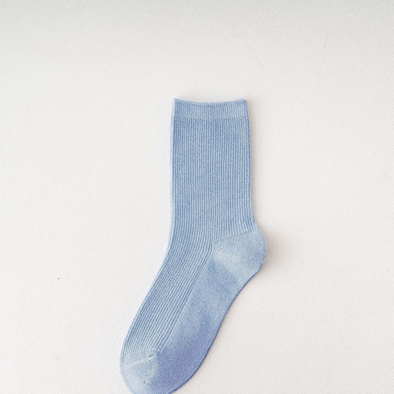 Solid Colorful Socks - Blue / 34-41