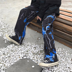 Harajuku Street Retro Lightning Pants