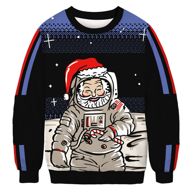 Ugly Christmas Funny Holiday Sweater - Blue / M